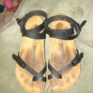 Birkenstock sandals black leather 40